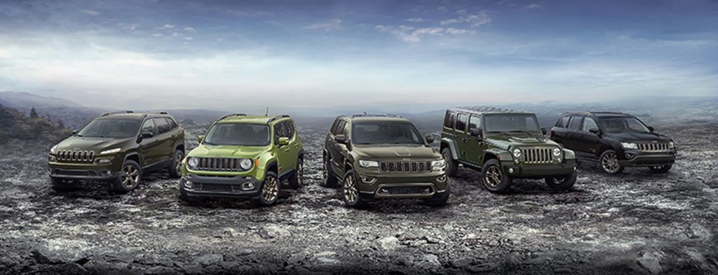 2016 Jeep® 75th Anniversary edition complete model lineup