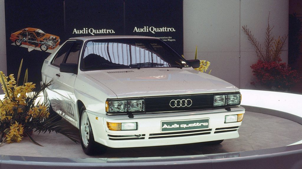 Audi quattro (B2), model year 1980 (Geneva Motor Show)