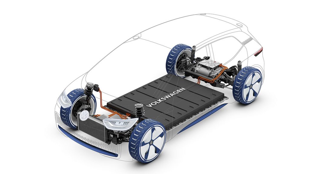 Volkswagen Showcar I.D. I.D. ? die Revolution. Der erste Volkswagen auf der vlig neuen Elektrofahrzeug-Plattform. Der erste Volkswagen, der f das automatisierte Fahren vorbereitet ist.
