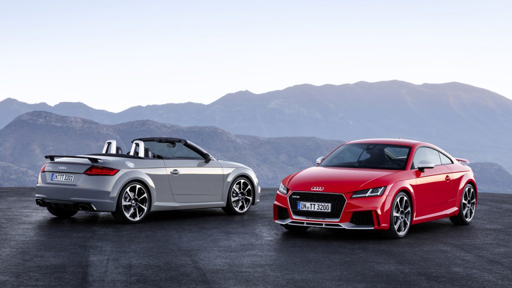 Audi TT RS Coupé and TT RS Roadster: the sporty vanguard of the